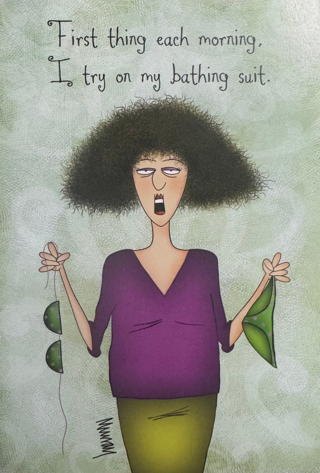 Greeting Card - Friendship - First Thing Each Morning (purple shirt)