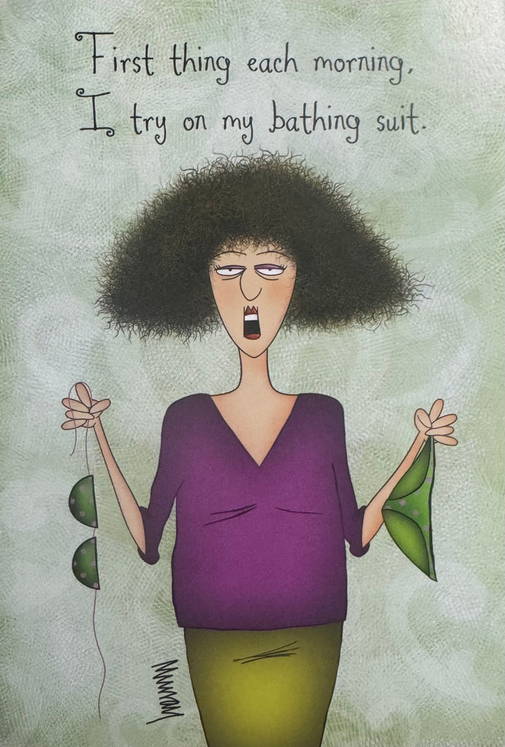 Greeting Card - Friendship - First Thing Each Morning (purple shirt)