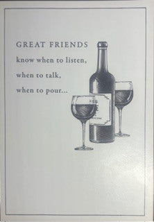 Greeting Card - Friendship - Great Friends know when....