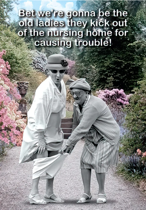 Greeting Card - Happy Birthday - Bet we're gonna be the old ladies ....