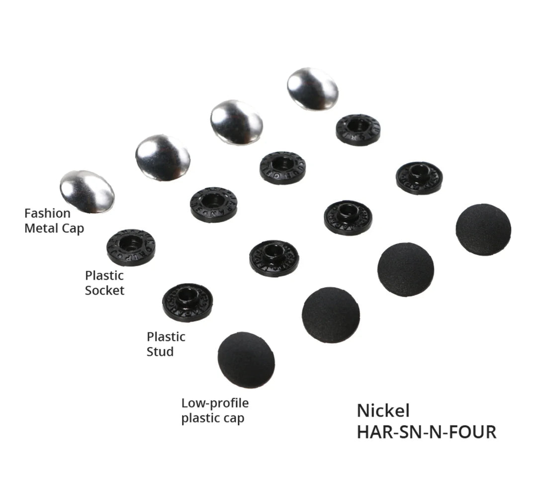 Bag - Tool-free Snaps - Set of Four - Nickel