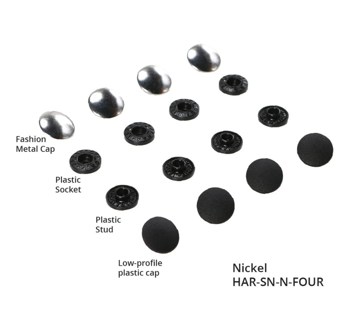 Bag - Tool-free Snaps - Set of Four - Nickel