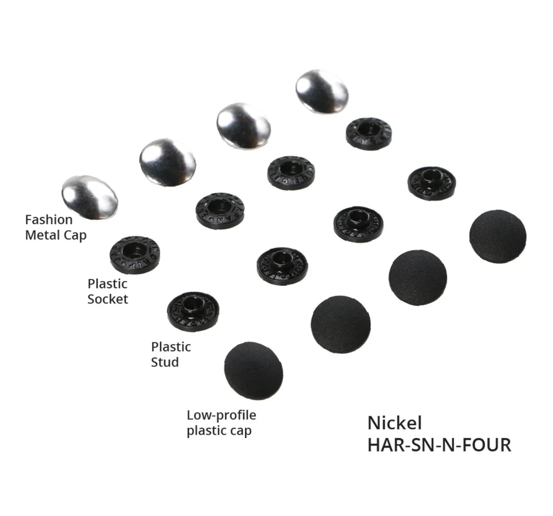 Bag - Tool-free Snaps - Set of Four - Nickel