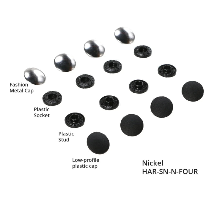 Bag - Tool-free Snaps - Set of Four - Nickel