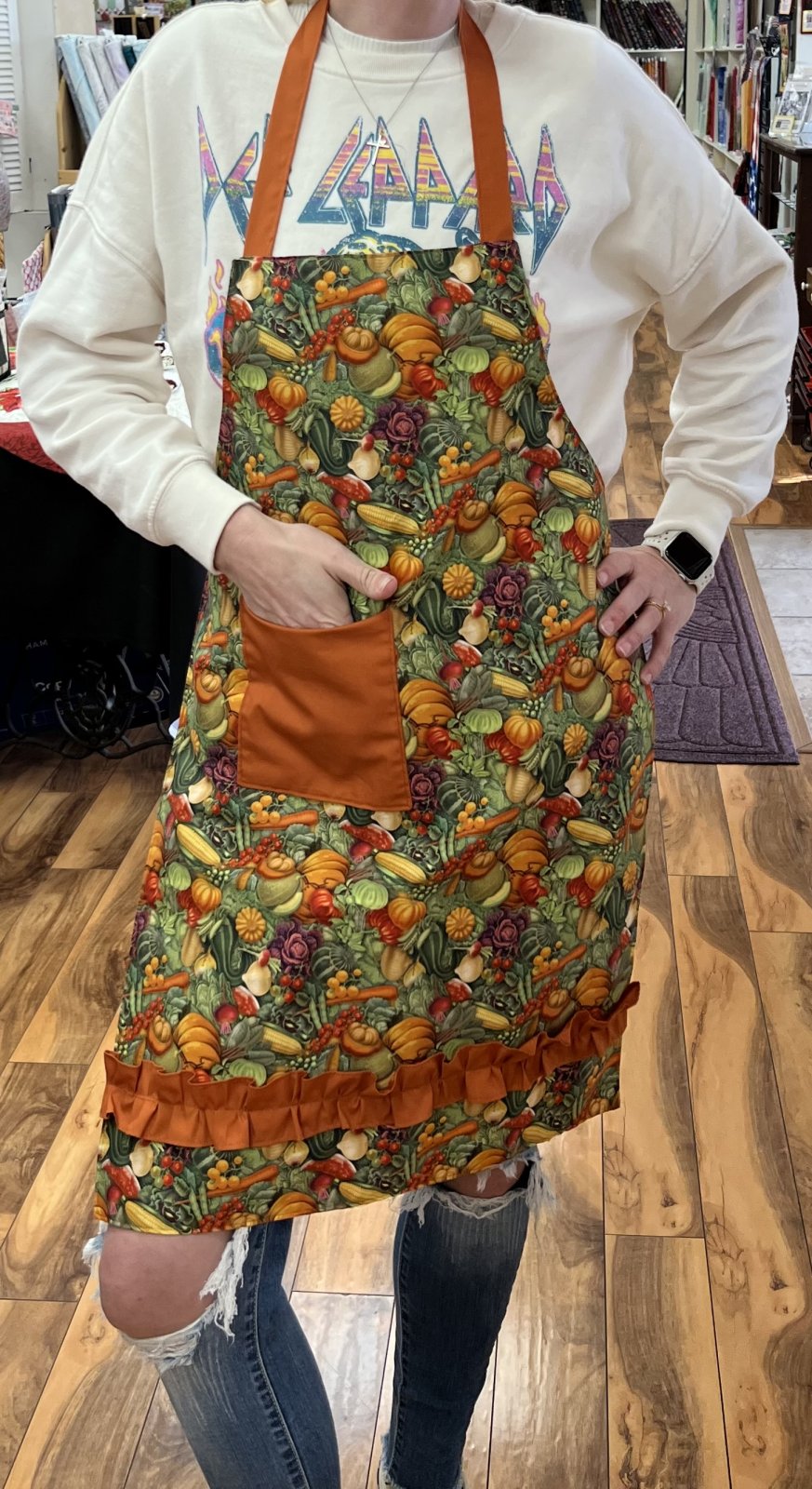 Kit - Veggie Garden Apron 20"x30" - Burnt Orange Lining