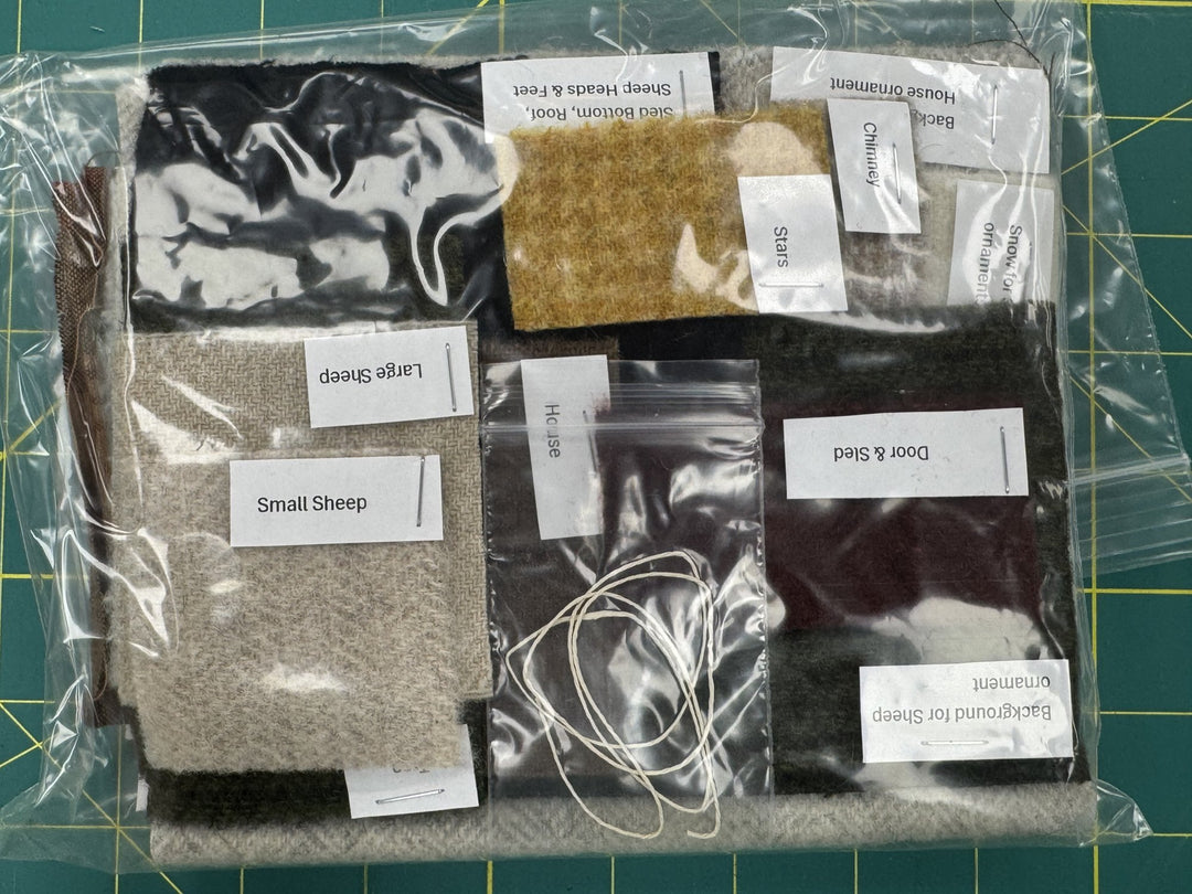 Kit - 3 Wool Ornaments (Pattern NOT Included)