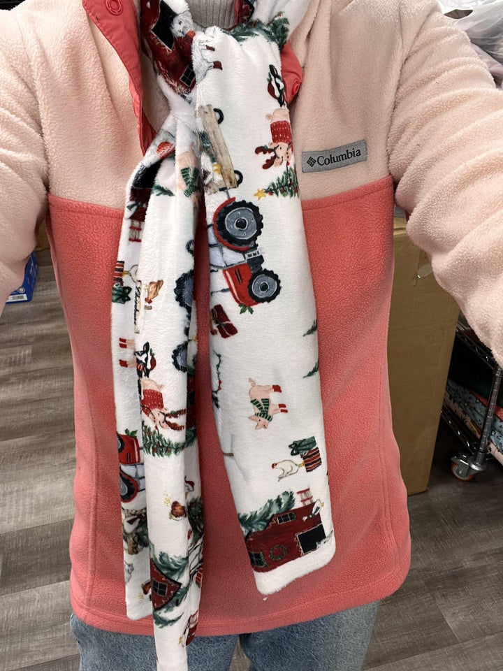 KIT - Christmas Farm Cuddle Scarf 60" X 5"