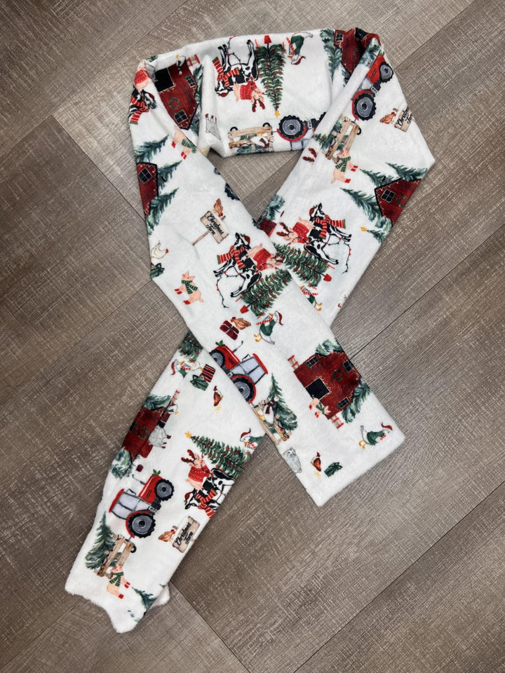 KIT - Christmas Farm Cuddle Scarf 60" X 5"