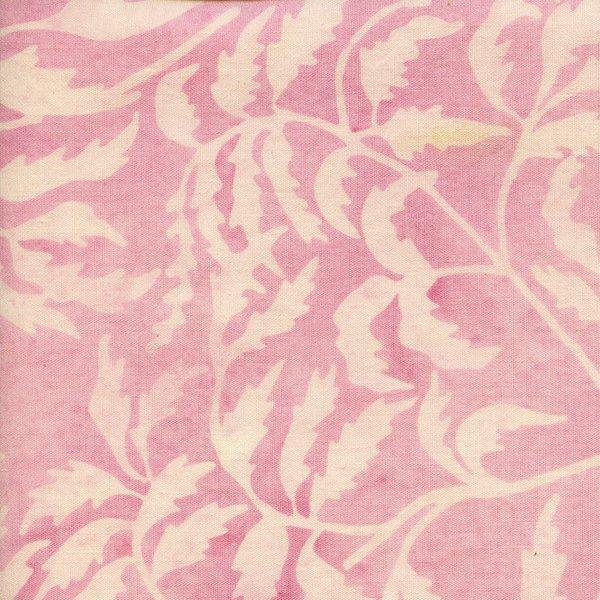 Island Batik - Pink and White Leaf Batik