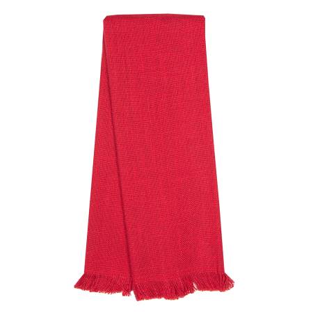 Tea Towel - Solid Bright Red with Fray Edge
