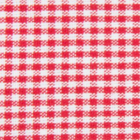 Tea Towel - Mini Check Bright Red on White