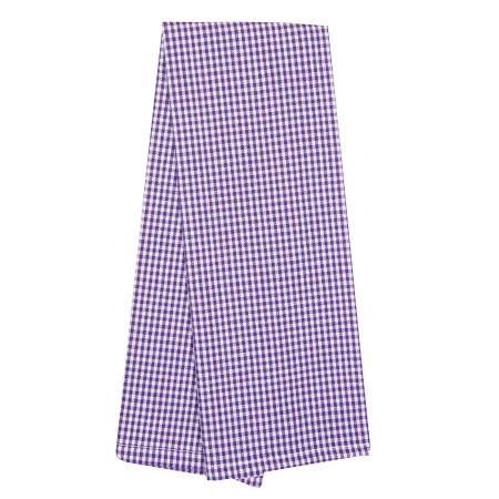 Tea Towel - Mini Check - College Purple and White