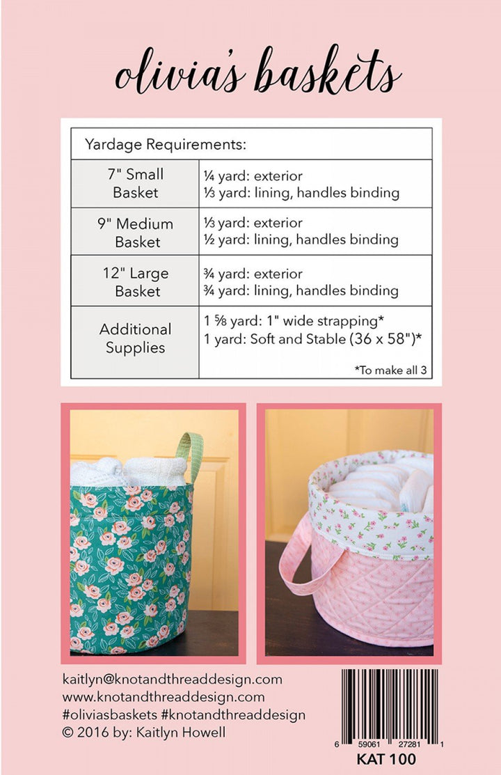 Pattern - Olivias Baskets