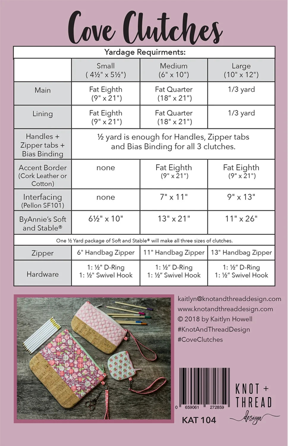 Pattern - Knot and Thread - Cove Clutches