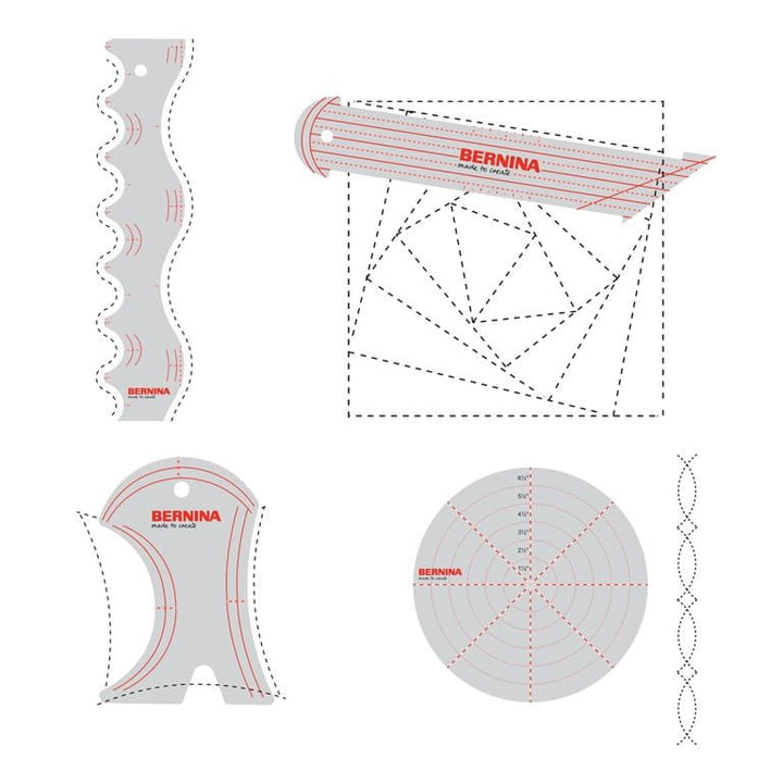 Longarm Ruler - Bernina - Essentials Ruler Kit, 4 PC SET