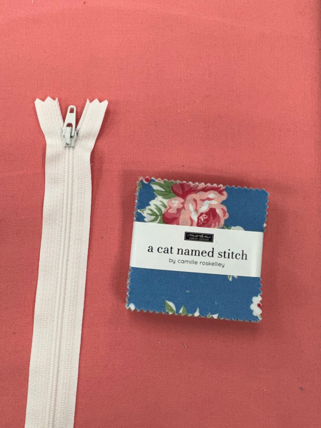 KIT - Patchwork Pouch - A Cat Named Stitch 9.5" wide x 8" tall