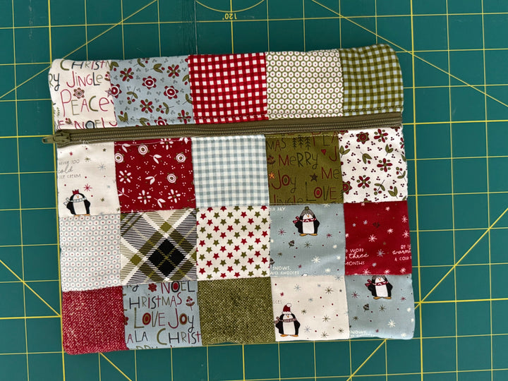 KIT - Patchwork Pouch - Chilly 9.5" wide x 8" tall