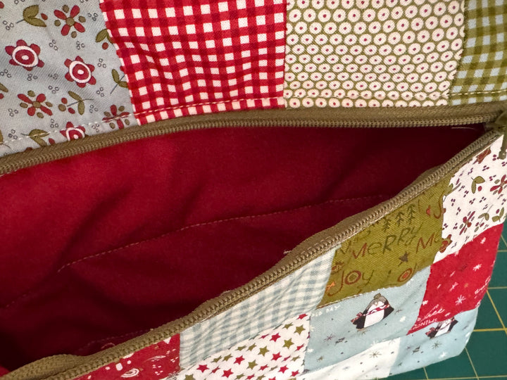 KIT - Patchwork Pouch - Chilly 9.5" wide x 8" tall