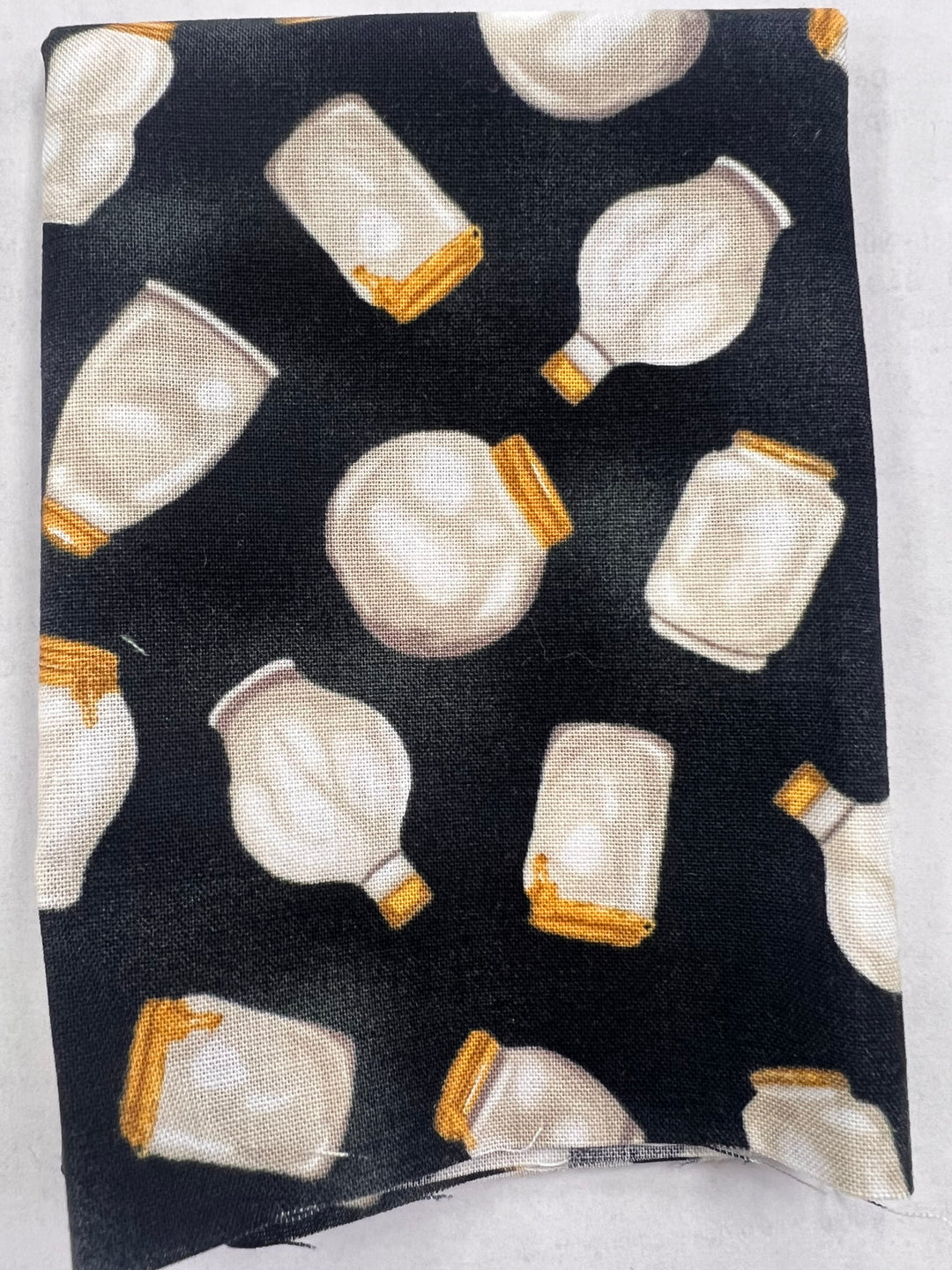 KIT - Pot Holder - Black with Jars 9" x 9"