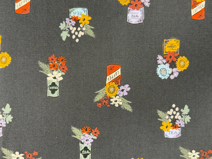 KIT - Pot Holder - Brown Flower Pots 9"x9"