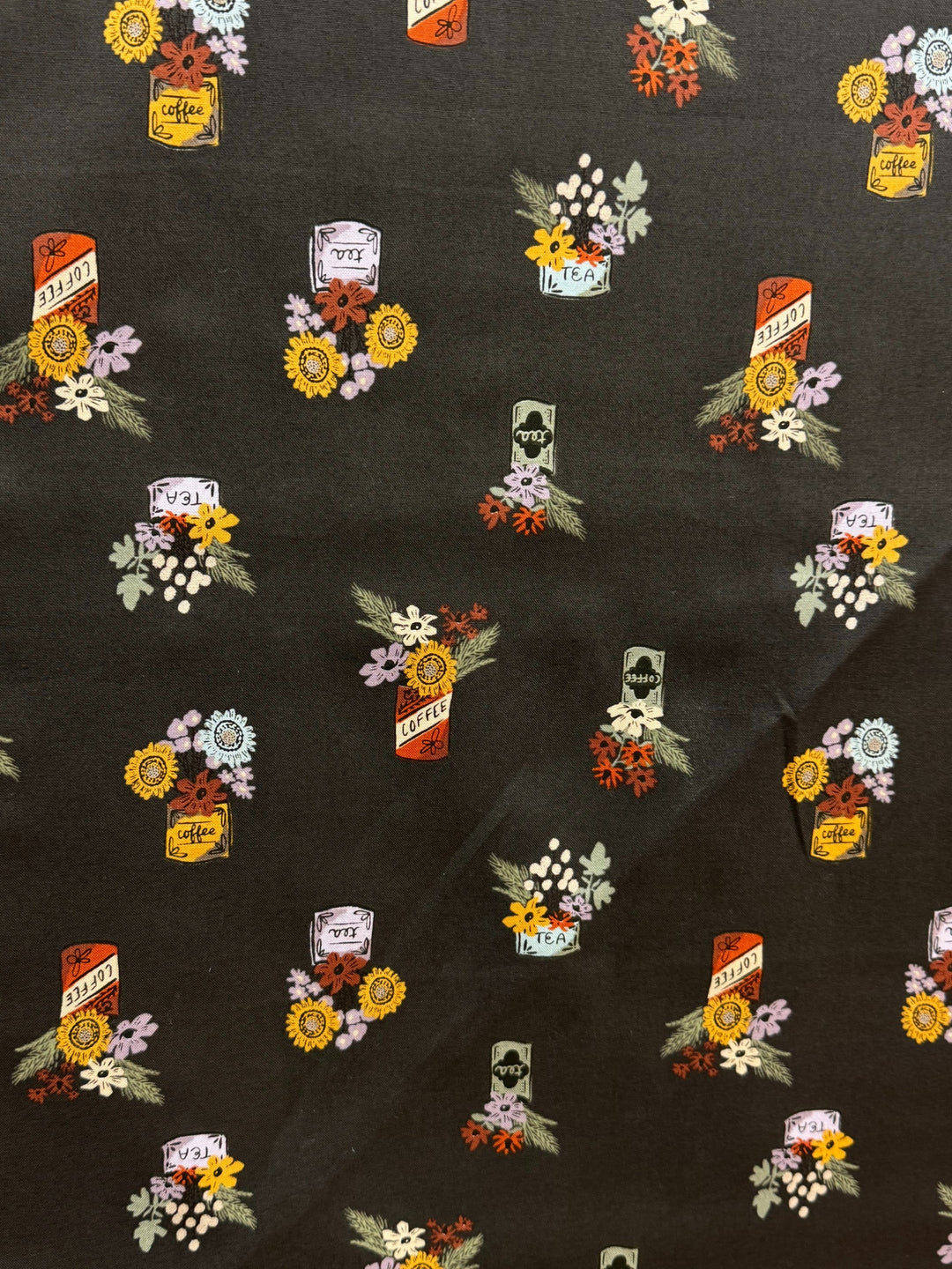 KIT - Pot Holder - Brown Flower Pots 9"x9"