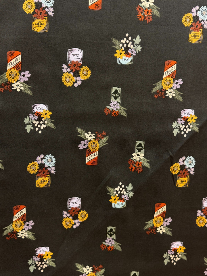 KIT - Pot Holder - Brown Flower Pots 9"x9"