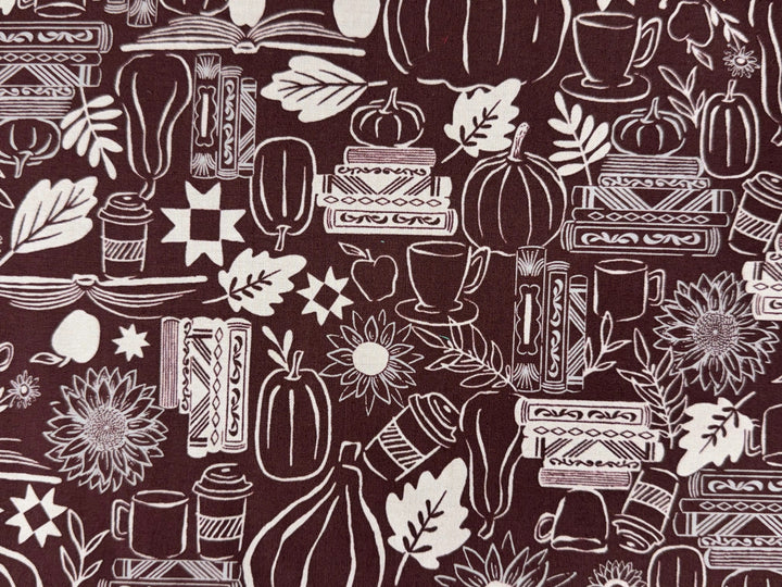KIT - Pot Holder - Purple Pumpkins & Leaves  9"x9"