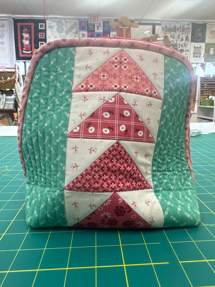 Kit - Berry and Sage Flying Geese Pouch Trio 10.5"x8.5"x5" (pattern NOT included)