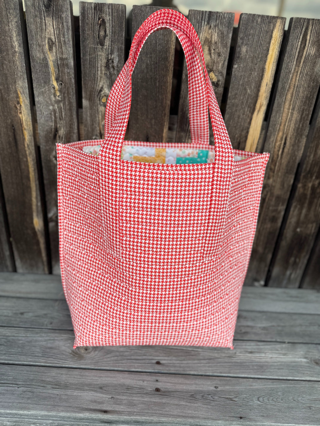 Kit - Quilter's Tote - Red Interior and handles (Pattern NOT included)