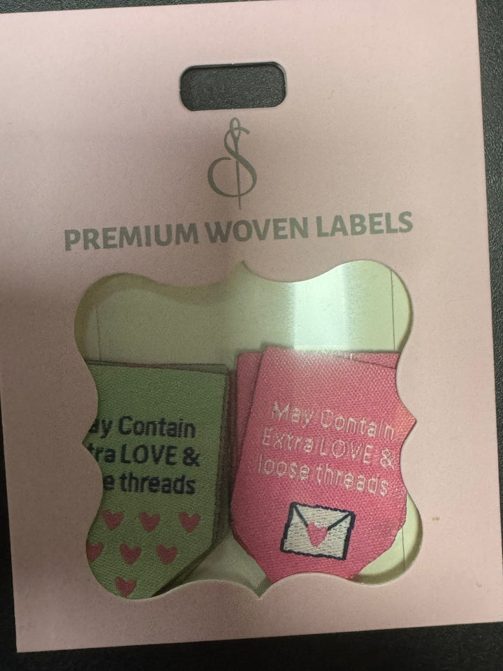 Labels - Premium Wovel Labels - May contain extra LOVE & loos threads