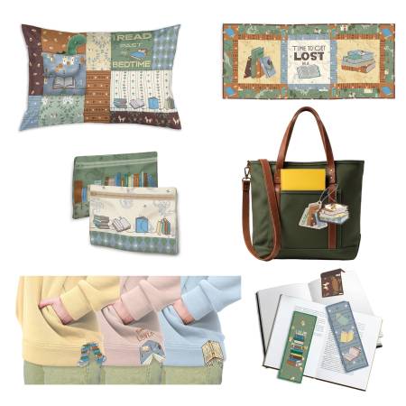 USB - Riley Blake - Stitch Your Book Nook - Machine Embroidery USB
