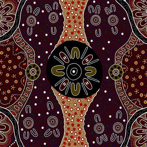 M&S Textiles - Aboriginal - Womens Business Charcoal By  E. Young