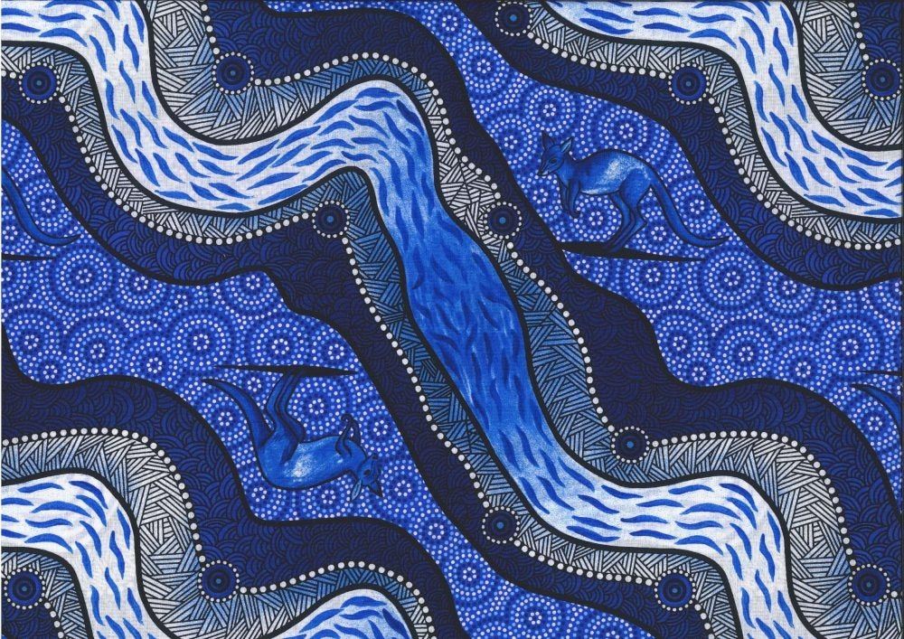 M&S Textiles - Aboriginal - River Camp Ink