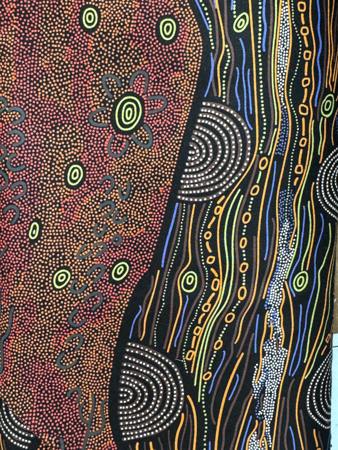 M&S Textiles - Aboriginal - Sandy Creek Red by Janet Long Nakamarra