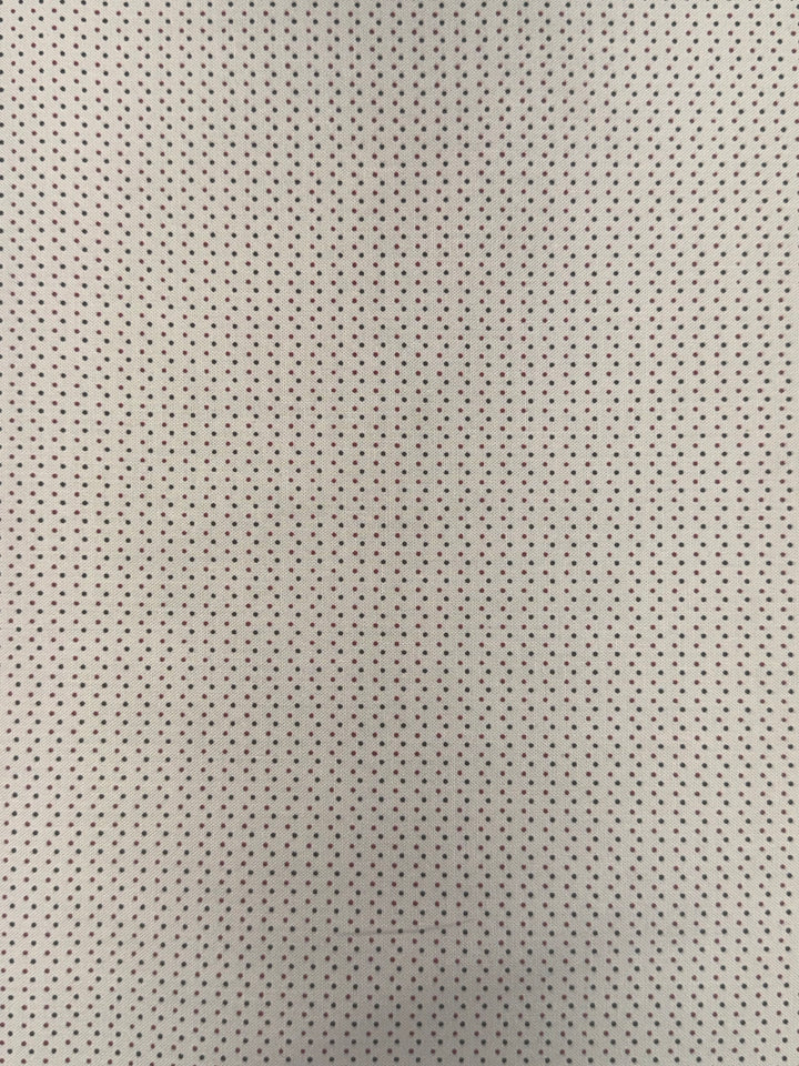 Marcus Brothers - Little Companion Shirtings - Red and Black Dots on Cream