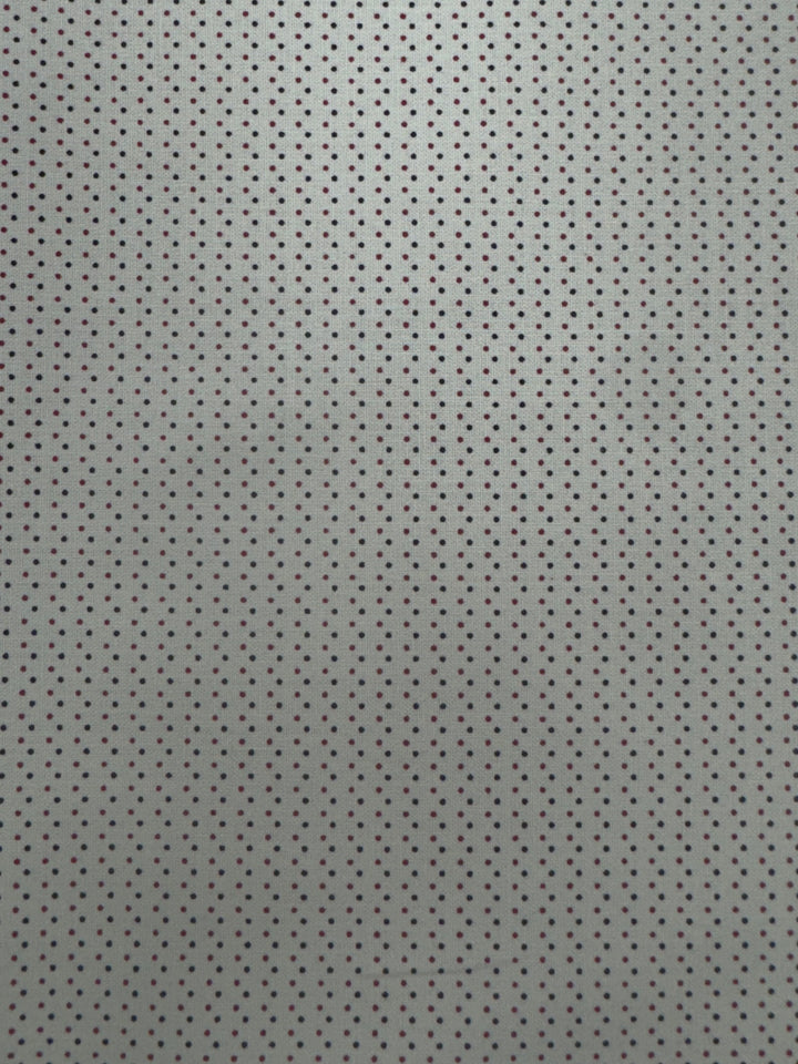 Marcus Brothers - Little Companion Shirtings - Red and Black Dots on Cream