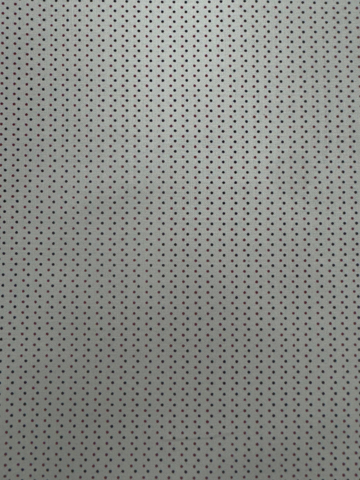 Marcus Brothers - Little Companion Shirtings - Red and Black Dots on Cream