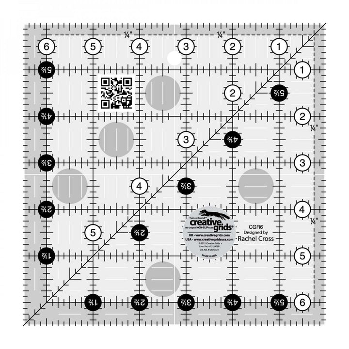 Ruler - Creative Grid - 6-1/2in Square