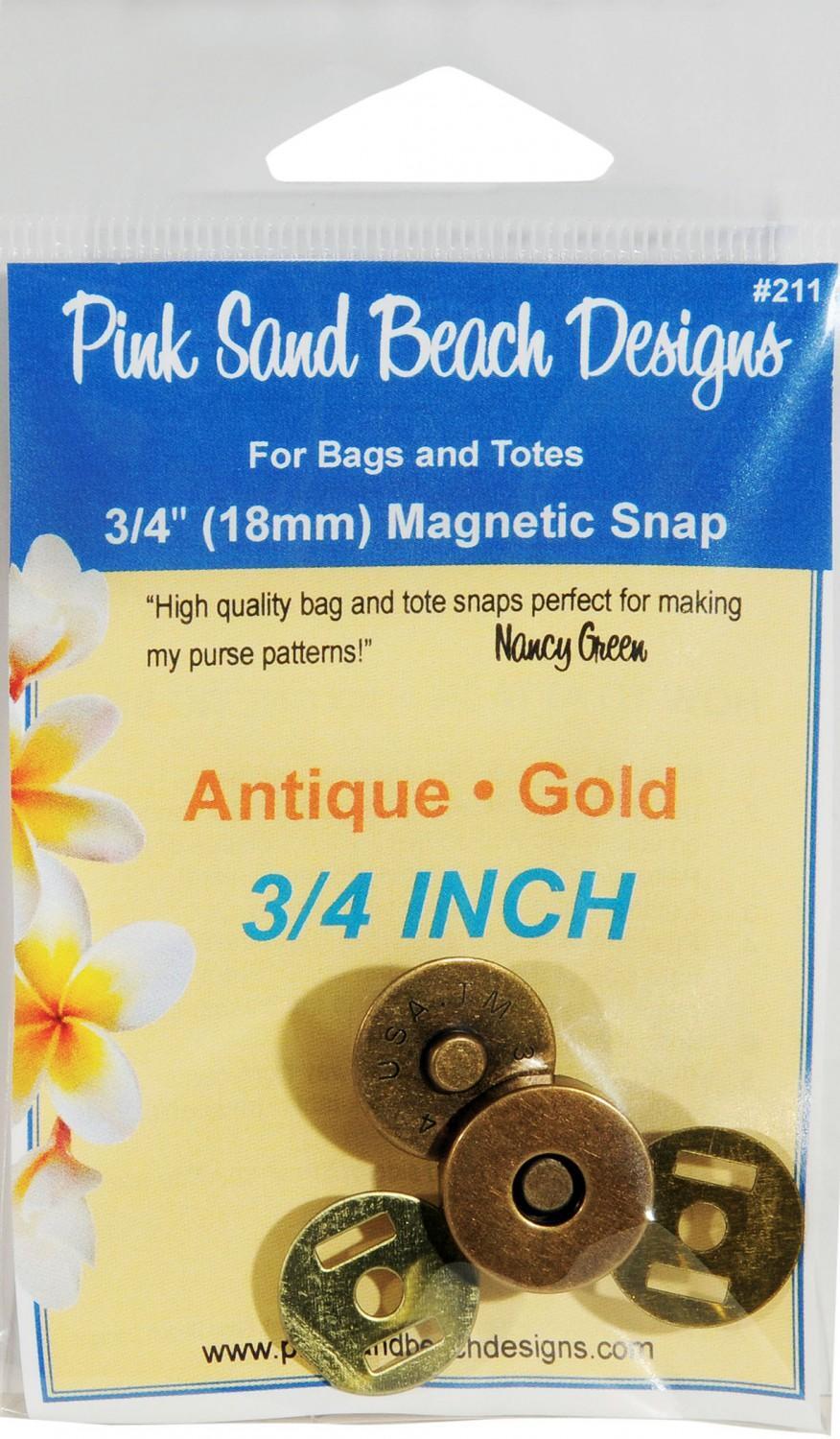 BAG - Magnetic Purse Snap - Antique Gold 3/4in (18mm)