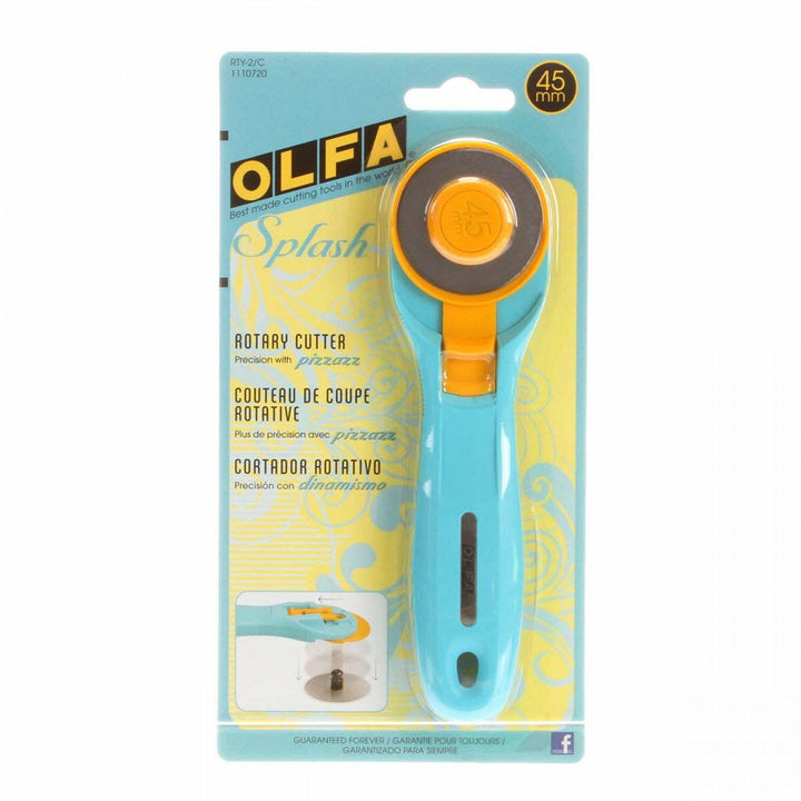 Rotary Cutter - Olfa - Quick Change Splash 45mm AQUA