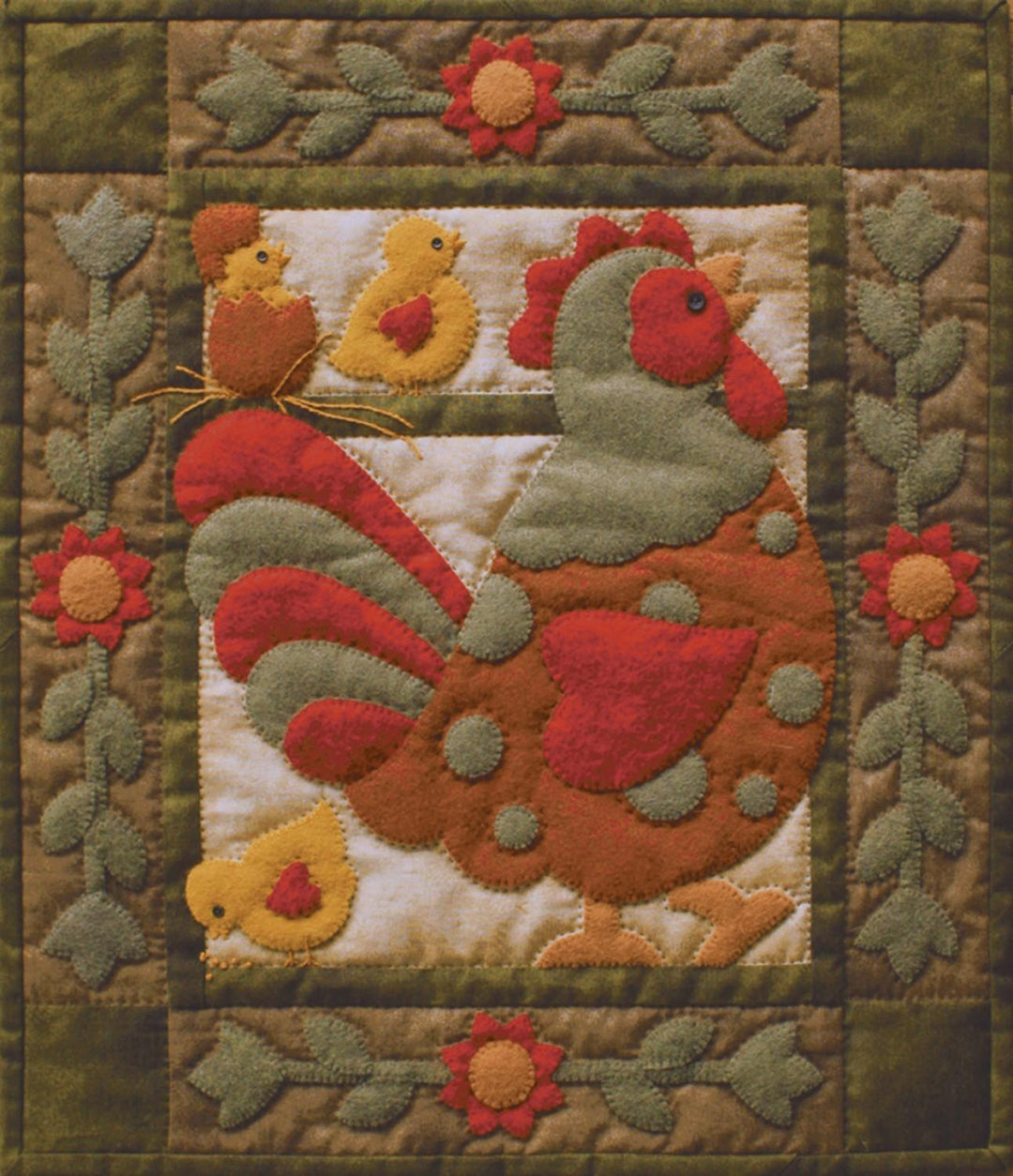 Kit - Wall Quilt KIT - Spotty Rooster - 13" x 15"