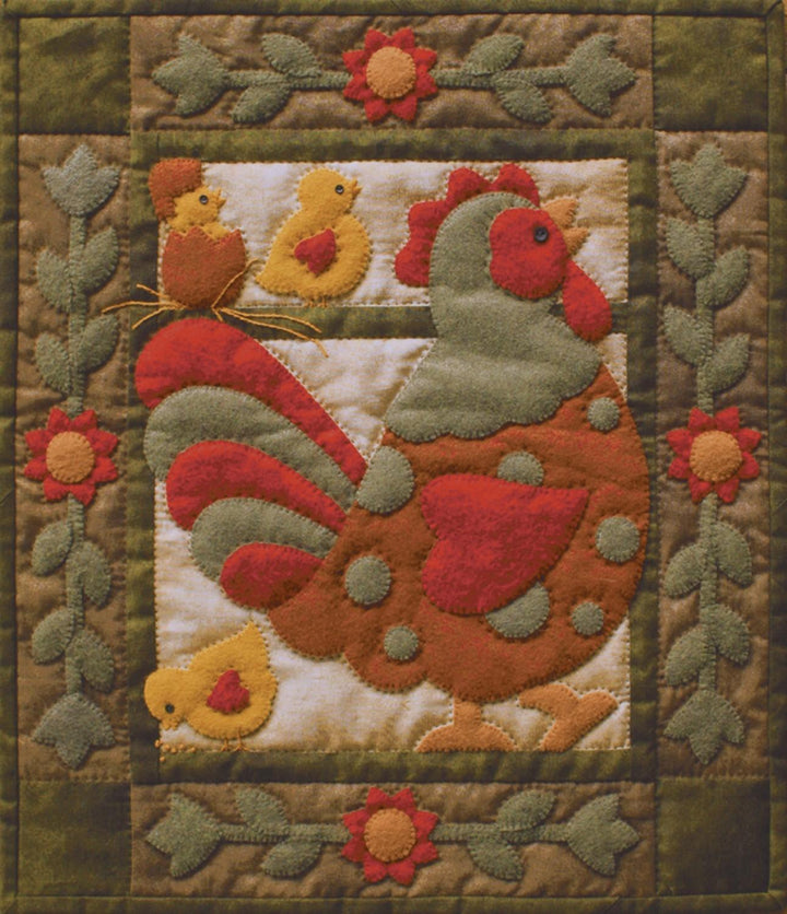 Kit - Wall Quilt KIT - Spotty Rooster - 13" x 15"