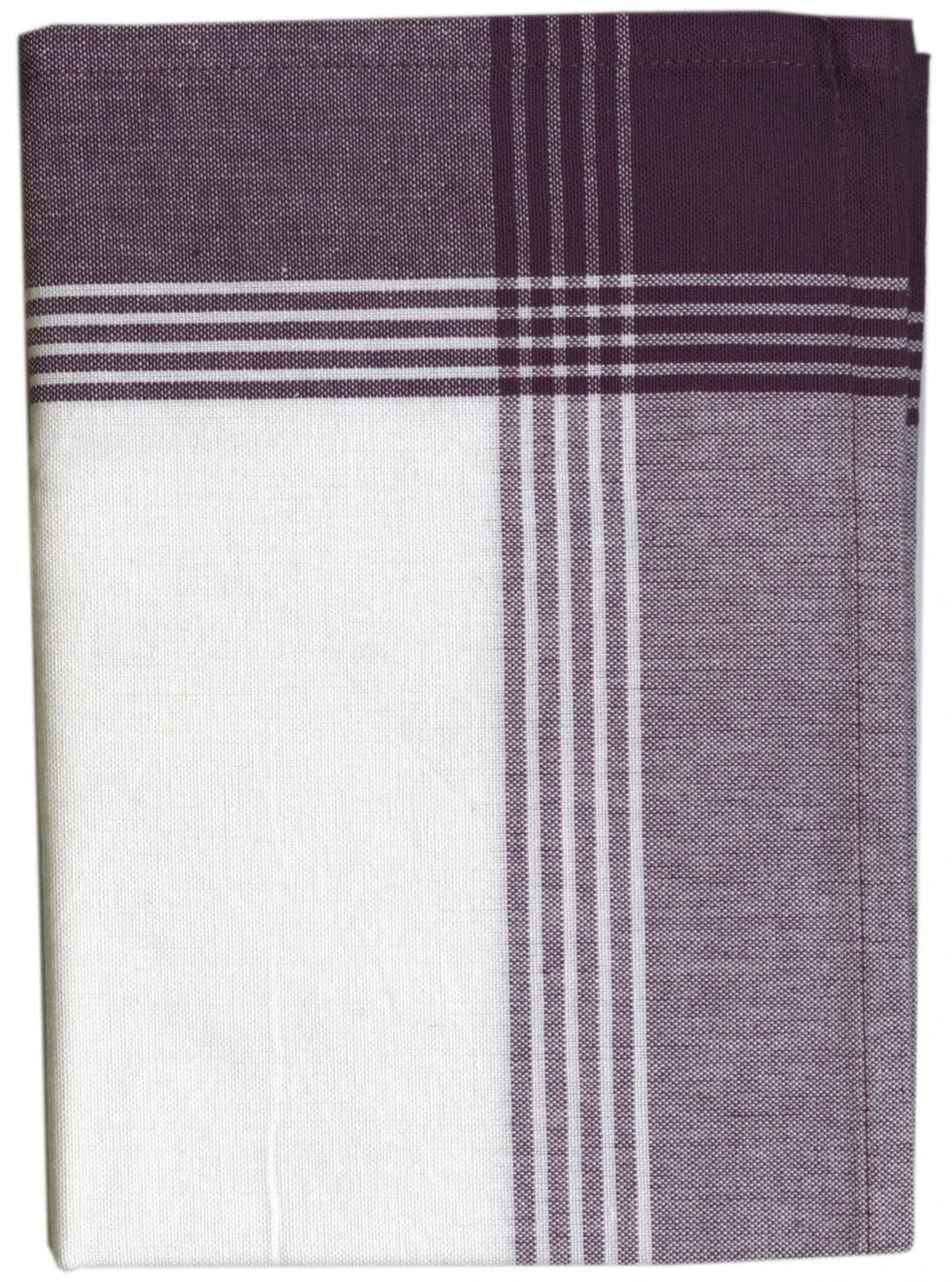 Tea Towel - Stripe - Purple with White