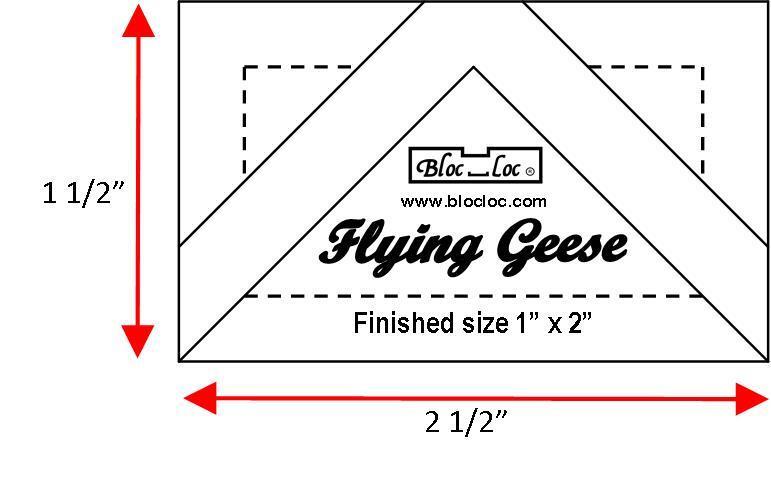 Ruler - Bloc Loc - Flying Geese 1"x2"