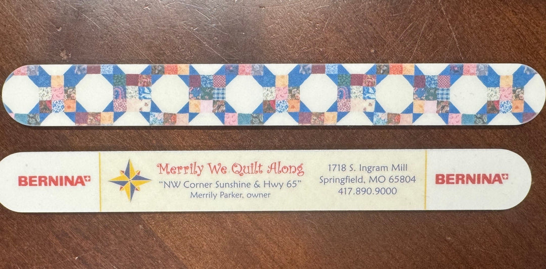 Nail Files - Quilting - Blue 9 Patch Squares