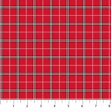Northcott - Rudolph The Red Nosed Reindeer - Plaid - Red