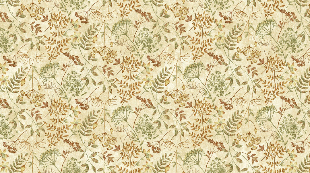 Northcott - Stonehenge Organics - Meadow Flowers Beige Multi