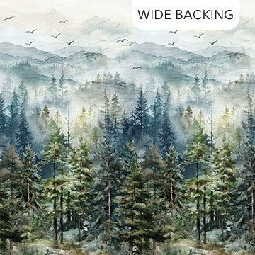 Northcott - WIDEBACK - Forest and Mountain Scene 108"