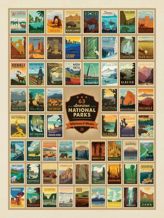 Panel - LIGHT National Parks Wilderness Wonders Panel, 54in x 72in