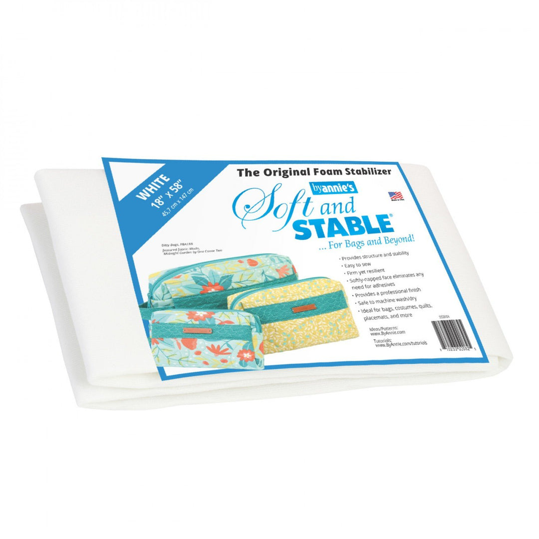 Soft and Stable - White 100% Polyester Stabilizer 18in x 58in